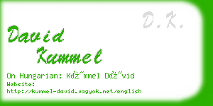 david kummel business card